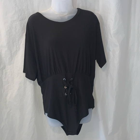 NWT 14 BooHoo Plus Natalie Corset Detail Bodysuit - Picture 3 of 12